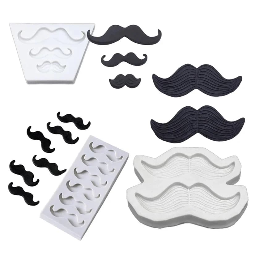 Moule à Moustache en Silicone, Outils de Décoration de Gâteaux, Biscuits en Sugarcraft