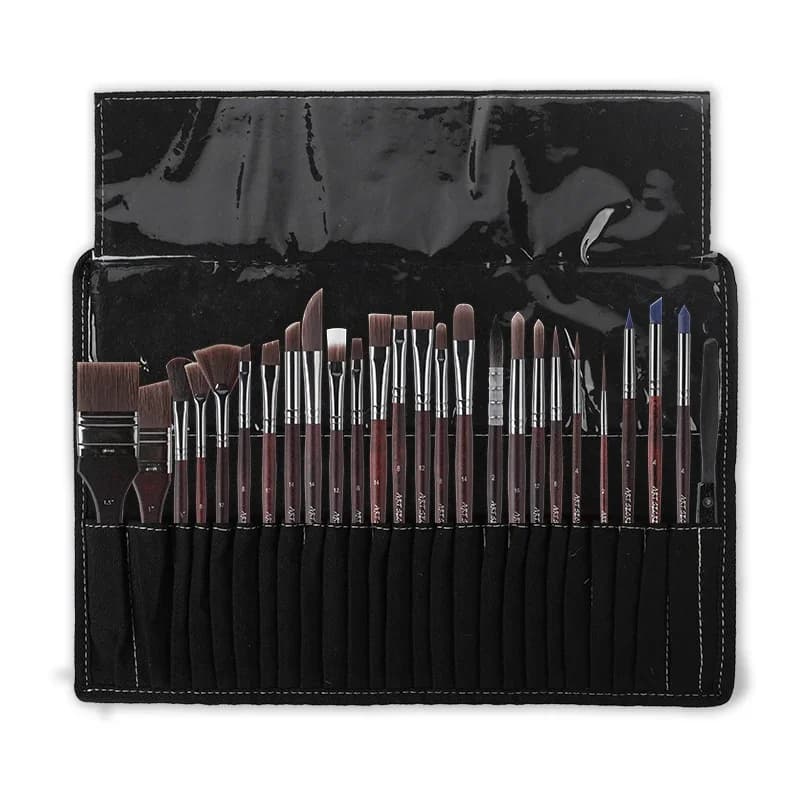 Artsecret haute qualité 2255 26 pièce/ensemble aquarelle acrylique et huile multi-fonctionnel Style libre pinceaux d'art Kit peinture artiste fournitures