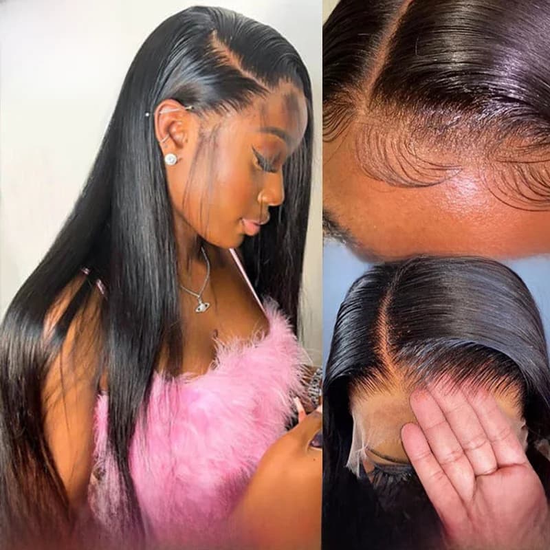 Real Invisible HD Lace Front Wig Pre Plucked 13x6 13x4 6x6 5x5 True HD Lace Frontal Wig Virgin Raw Human Stragiht Queen Hair