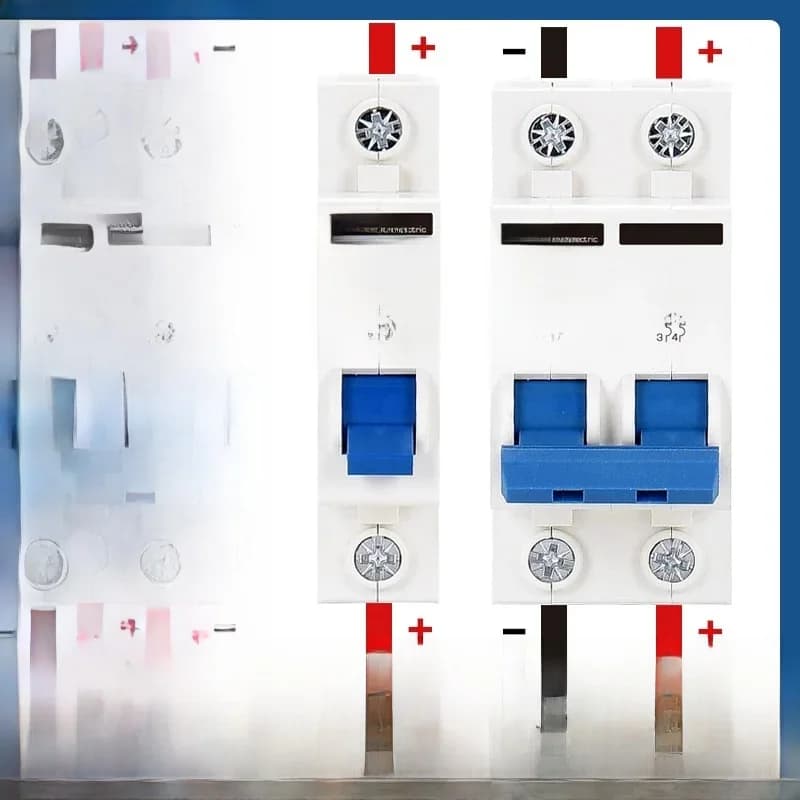 DC 12V 24V 48V 36V 72V MCB batterie voiture protecteur Mini disjoncteur DZ47 pôle positif et négatif Protection interrupteur isolateur