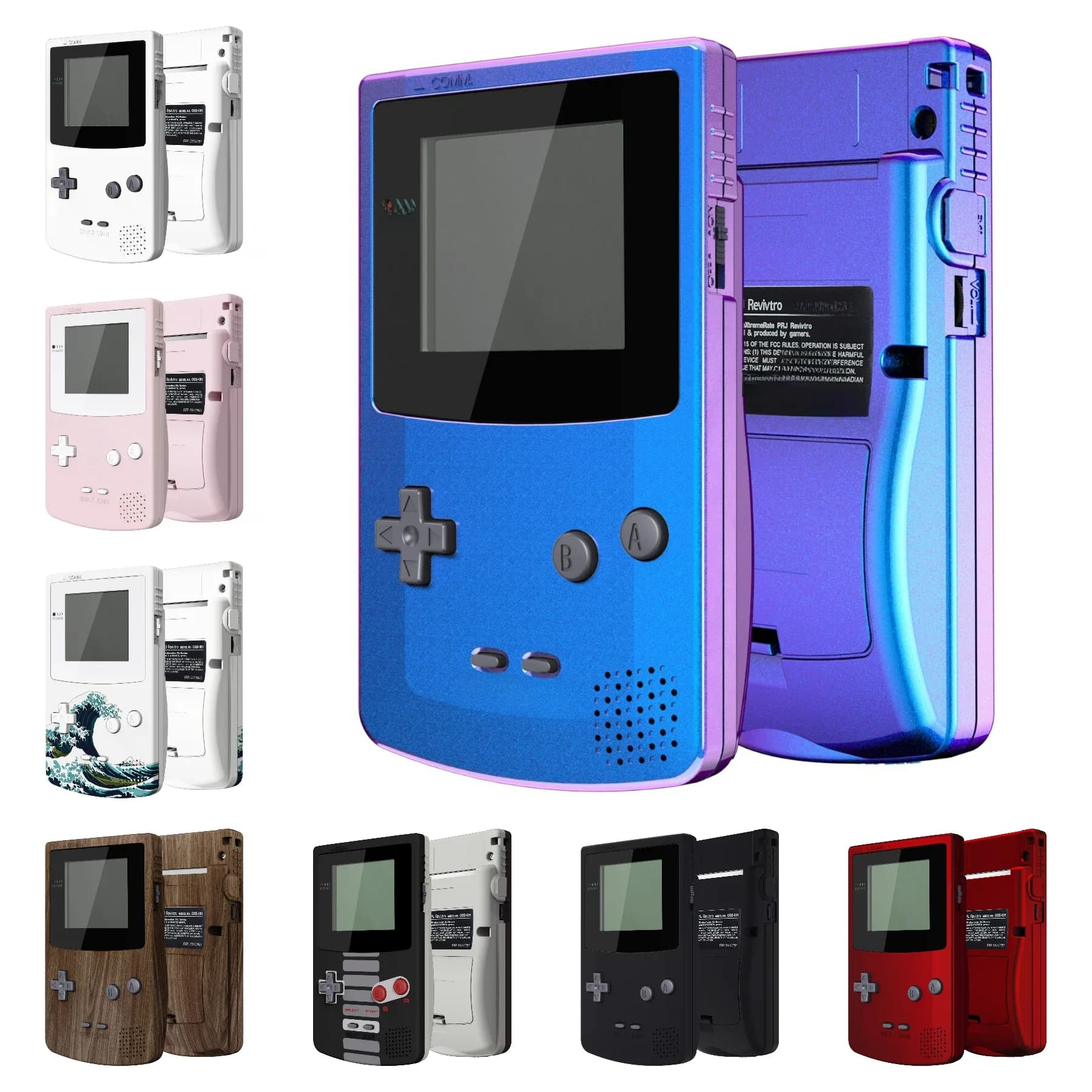 eXtremeRate IPS Ready Coque de protection complète améliorée avec boutons pour Gameboy Color pour GBC - Convient pour GBC OSD IPS