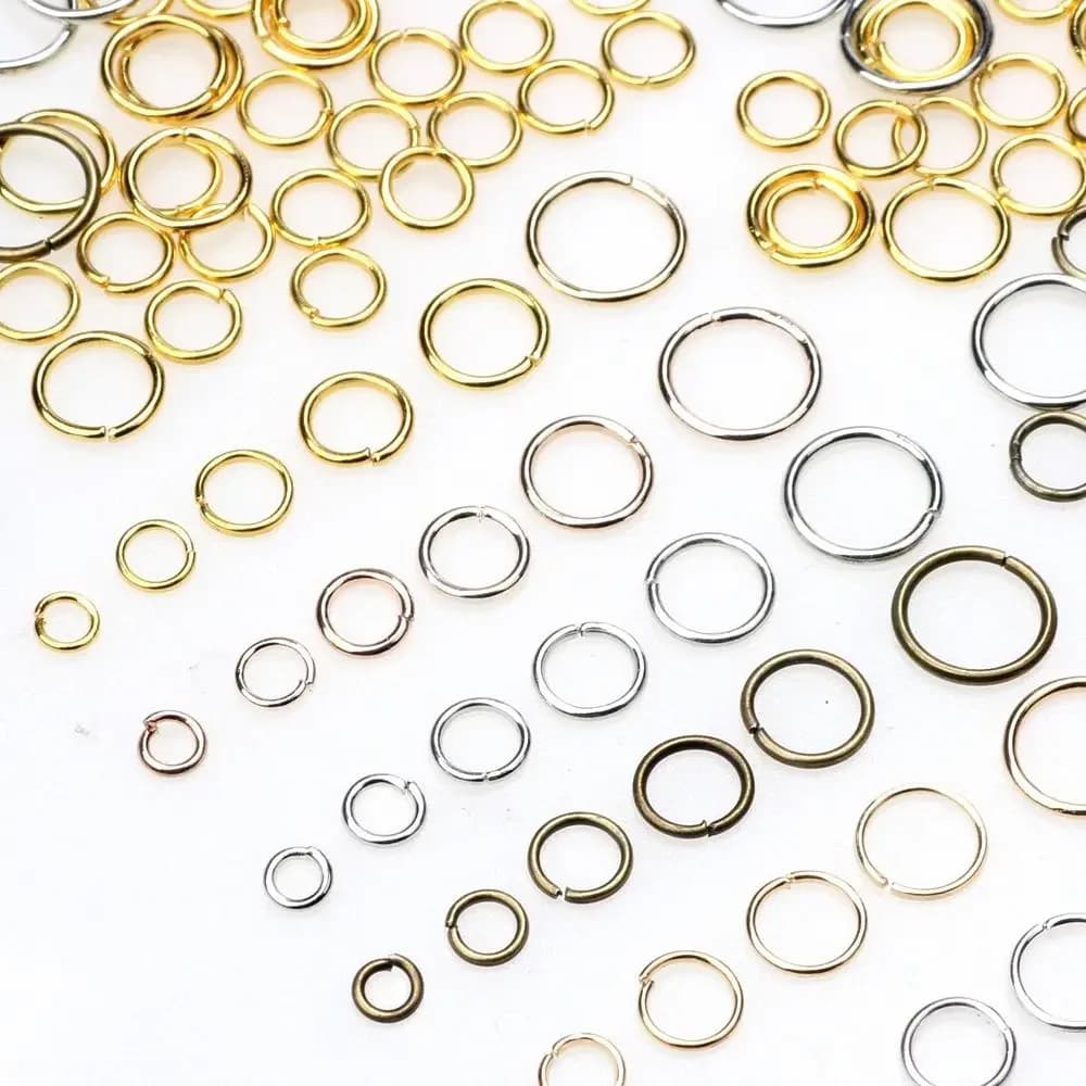 Anneau de saut 4/5/6/7/8/10mm, boucle de liaison 0.7/0.8/1.0MM de diamètre de fil KC, connecteur de fabrication de bijoux à faire soi-même en or Rose/Rhodium/Bronze