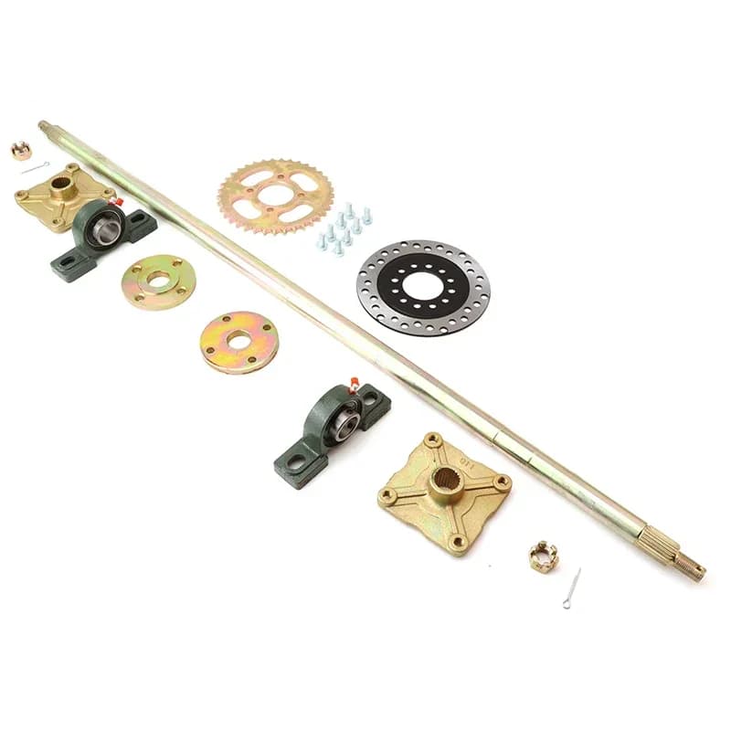 Ensemble d'essieu arrière de 1000 mm et 850 mm avec 428 # Pignon 37T 160mm disque de frein UCP205 roulement pour bricolage électrique Go kart UTV ATV Buggy Quad