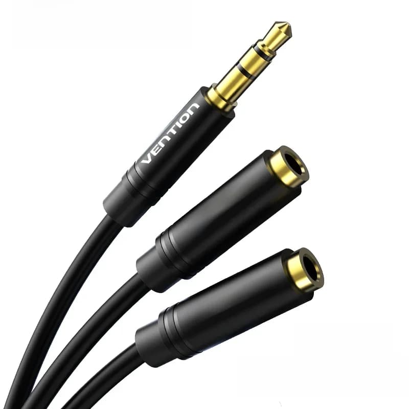 Vention Audio séparateur Jack 3.5 câble mâle à femelle Double Jack pour haut-parleur d'ordinateur portable séparateur de casque câble Aux 3 5 câble Jack