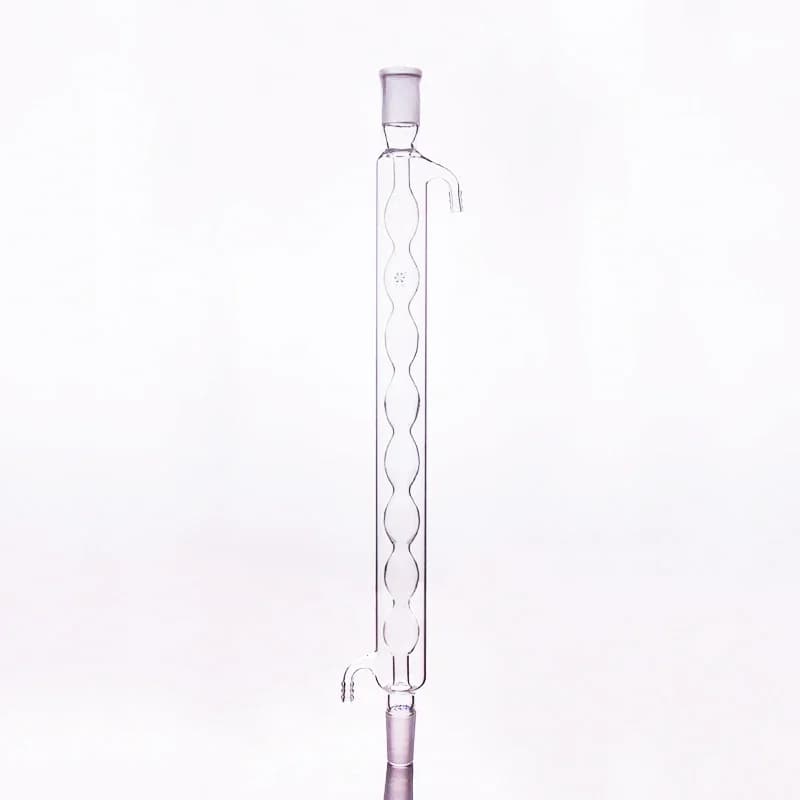Condenseur FAPE Allihn, L. 120mm/200mm/250mm/300mm/400mm/450mm/500mm/600mm, Joint 24/40, Condenseur Allihn avec chambre à air ampoule