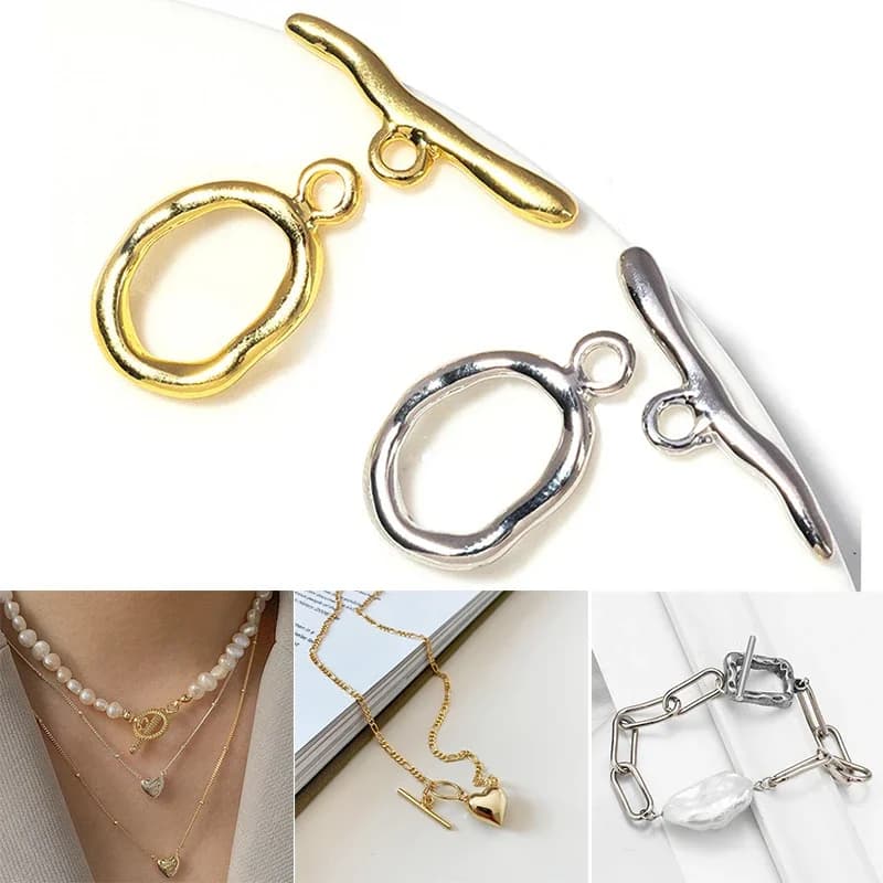 Nouvelles fermoirs OT incurvés irréguliers, connecteurs à bascule pour Bracelet, collier, artisanat, fabrication de bijoux, fournitures, vente en gros