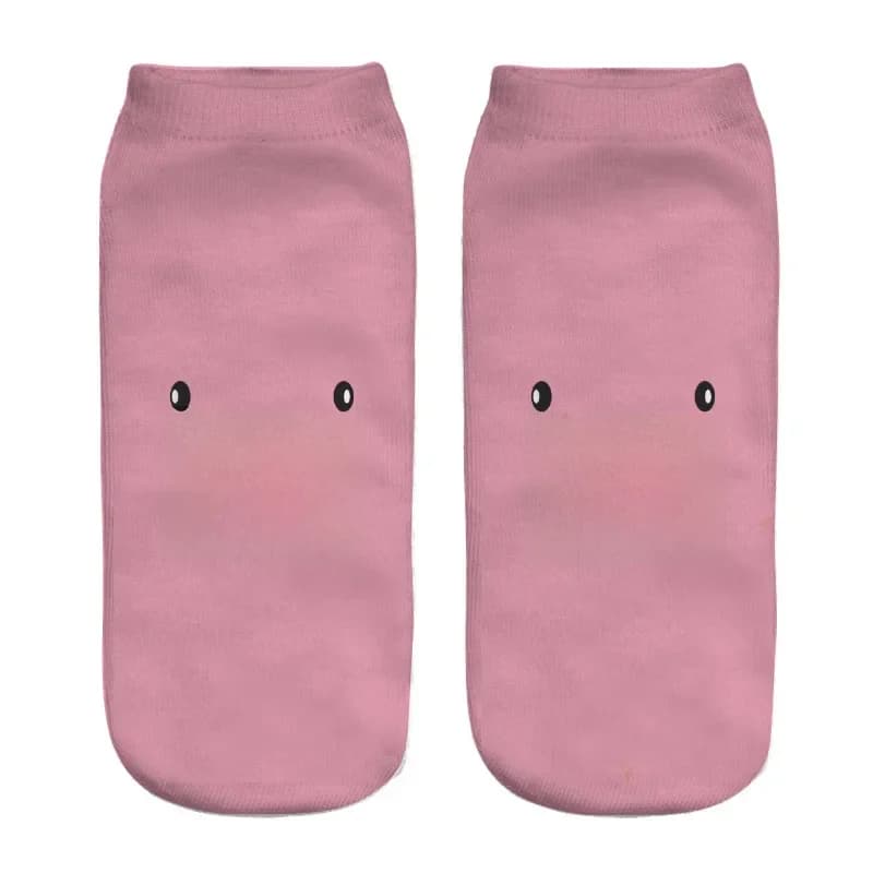 2018 nouvelles chaussettes imprimées 3d blanc animal cochon unisexe chaussettes mignon Mujer unisexe mode Sox catton chaussettes drôles pour les femmes