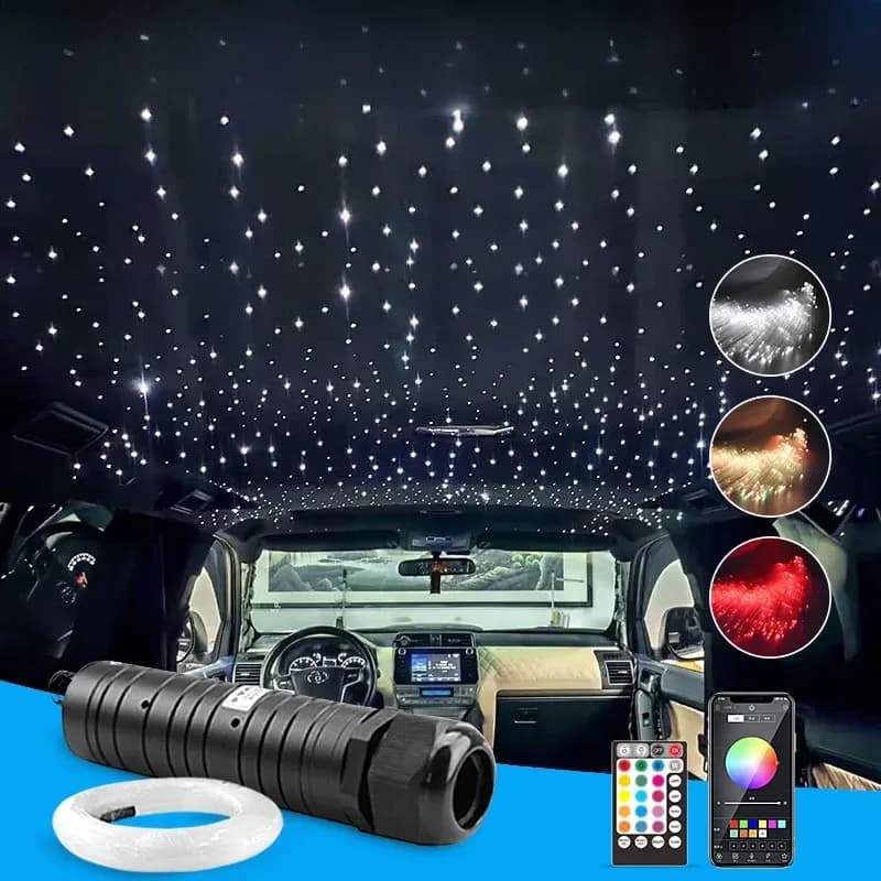 Lumière LED ciel étoilé 6W, accessoires de décoration intérieure de voiture, plafonnier en Fiber optique