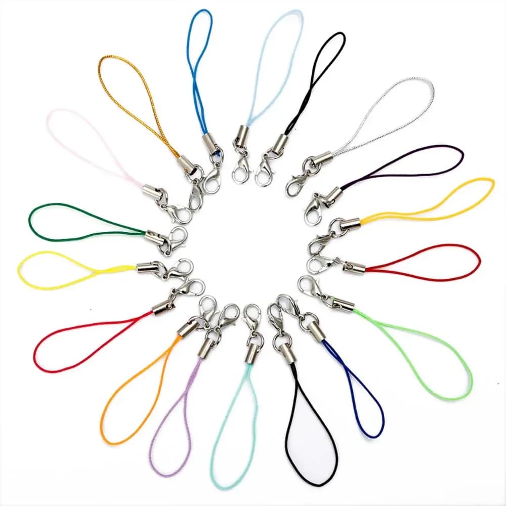 Lanière de poignet à main pour téléphone portable, cordons lariat, ULà fermoir ster corrigée, crochets porte-clés, chaîne de sangle de téléphone portable, 20 pièces