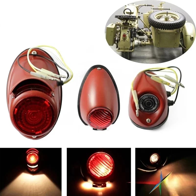 Ural Dnepr Sidecar feux arrière moto feu Stop pour BMW R71 R12 R75 R51 M72 K750 750cc Replika feu arrière