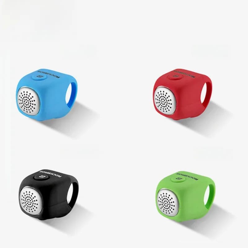 ROCKBROS-Sonnette électrique pour guidon de vélo, klaxon étanche à la pluie, coque en gel de pton, 90 dB, accessoires VTT