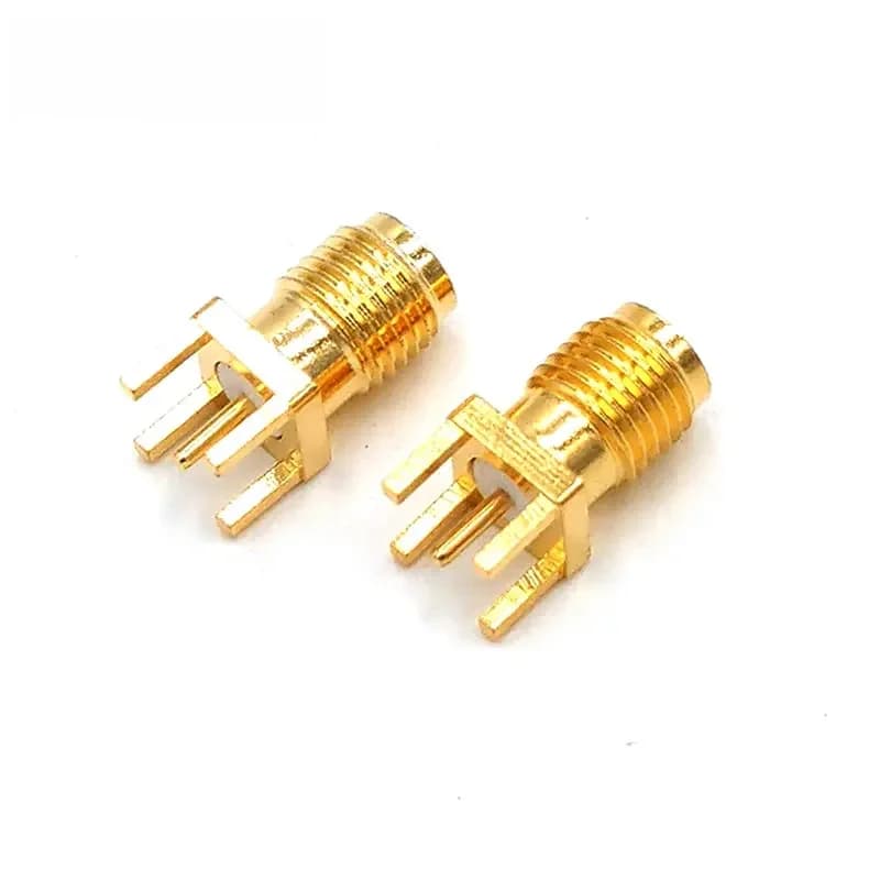 5 à 50 pièces SMA femelle Jack soudure écrou bord PCB Clip montage droit plaqué or RF connecteur prise à souder