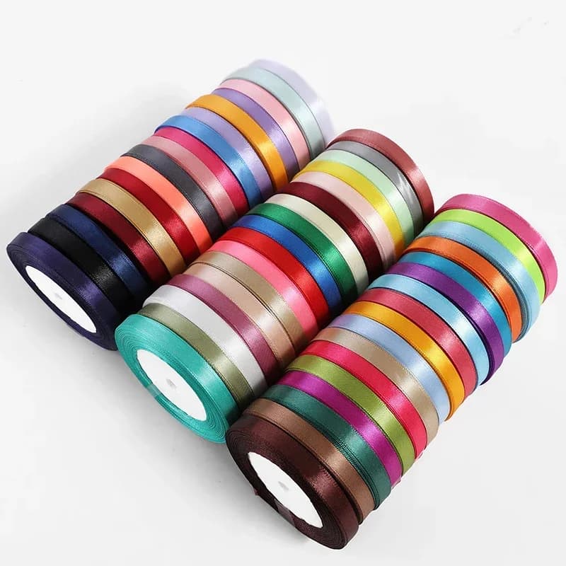 Ruban polyester 10mm, 22 mètres, décoration de fête de mariage, ruban fait à la main, emballage cadeau, nœud papillon pour cheveux, bricolage, ruban de noël pour la maison