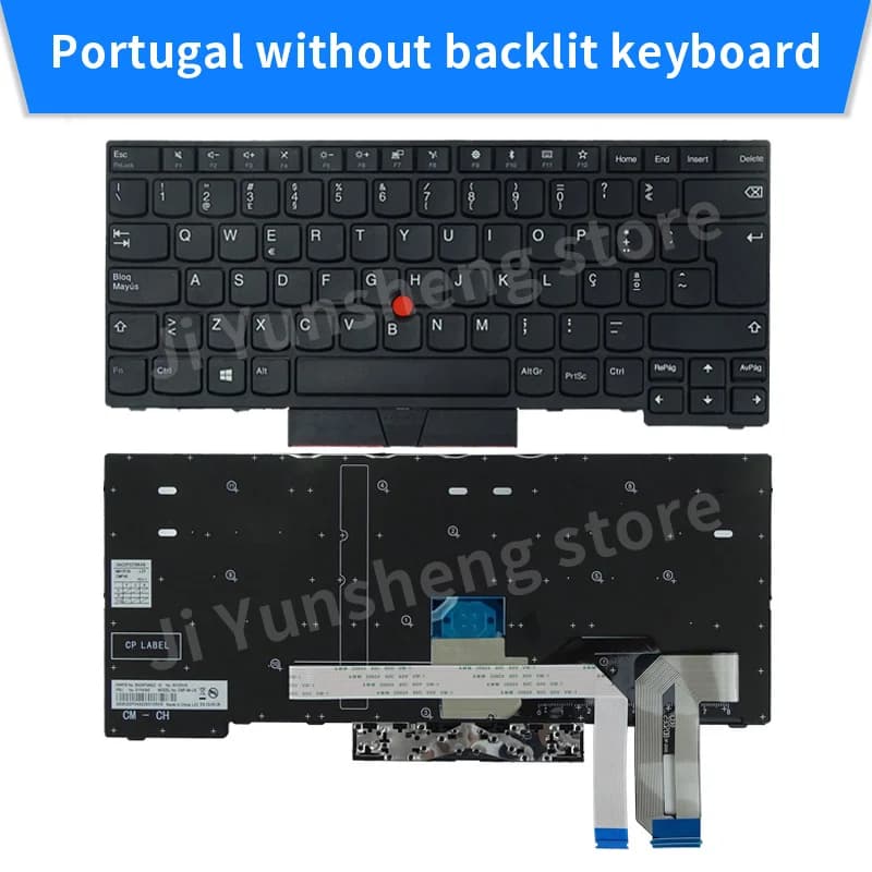 Clavier pour Lenovo E480 E485 E490 L380 L390 T480S T490 T495 R480, US/UK/espagnol/brésil/russe/portugal/coréen/allemand/hebrew
