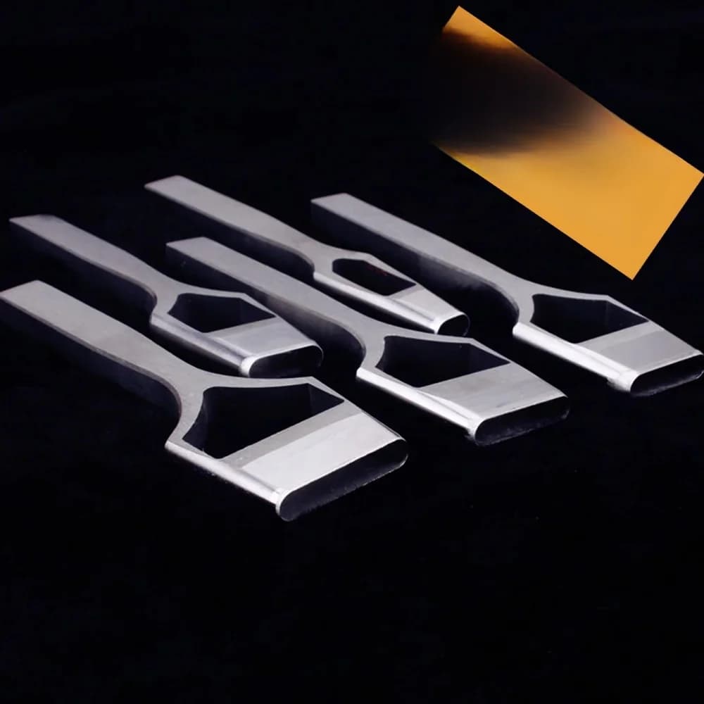 8 tailles en cuir artisanat ceinture bande ovale trou poinçon outils plat poinçon couture bricolage sangle oblat Cutter ciseau outils ceinture poinçon