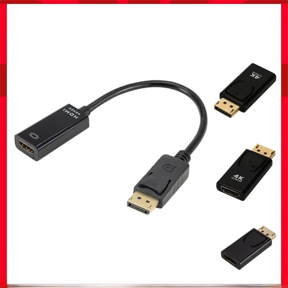 Adaptateur 4K DisplayPort vers HDMI, convertisseur de Port d'affichage mâle DP vers femelle, câble TV HD, Audio vidéo pour PC TV