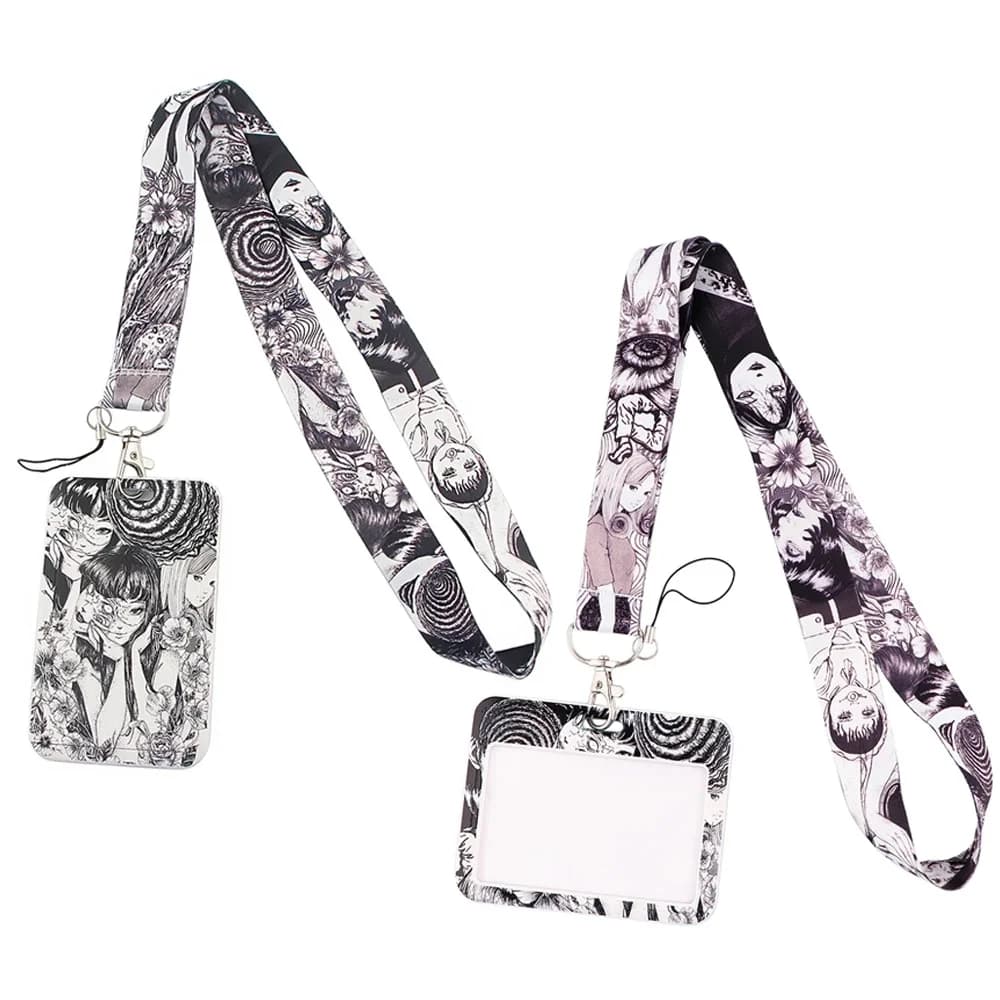 ER834 horreur fille lanière carte porte-carte d'identité voiture porte-clés carte d'identité passe gymnase téléphone Badge porte-clés Halloween bijoux