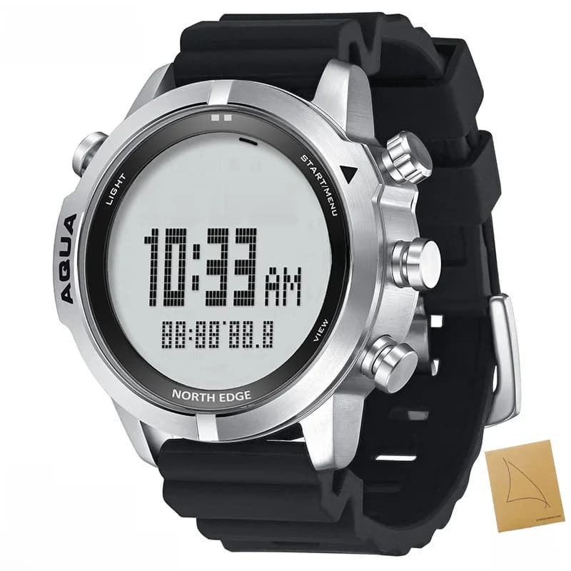 Km TH EDGE-Montre de Plongée Professionnelle pour Homme, Ordinateur, Plongée Sous-Marine NDL (Pas de Temps de Décoration) 50M, Altimètre, Baromètre, Boussole