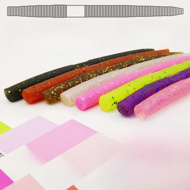 LUREHOLIC Senko Worm 10 pièces 11 cm 4.5 "pour Neko Rig wacky rig Gemany PVC matériel résistant doux grand plastique souple appât de natation leurre