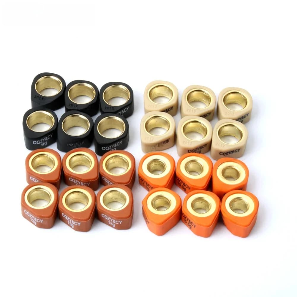 Jeu de rouleaux de course/poids variateur, 6 pièces, 20x12mm, 9g, 11g, 13g, 16g, pour MBK Doodo Flame R F X 125 Skyliner Thunder 125cc 150cc