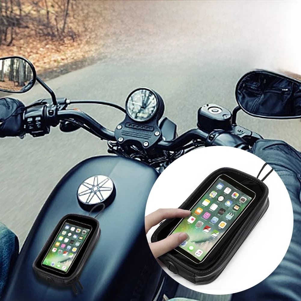 Support de téléphone pour moto étanche, avec support magnétique qui peut être succié fermement sur le réservoir de carburant, sac de support pour moto
