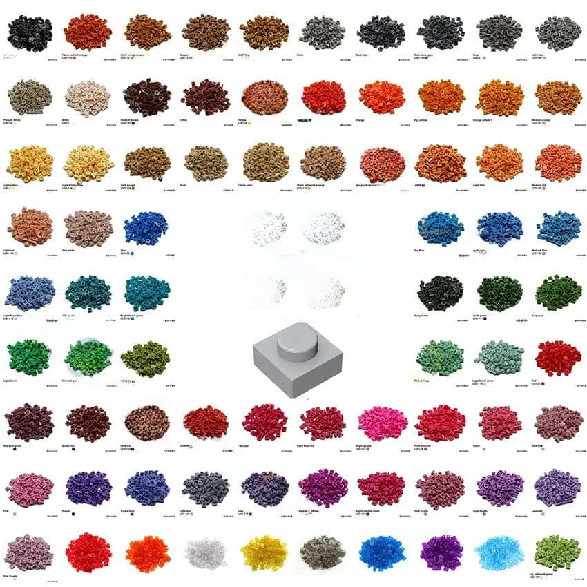 AQUARYTA 550 pièces blocs de construction, 3024 briques 1x1 Pixel peinture matériaux créativité jouet éducatif pour adultes et adolescents