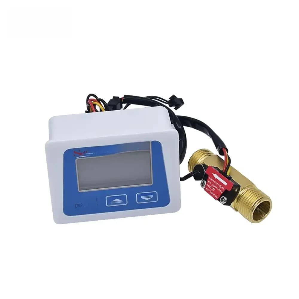 Capteur de débit d'eau à affichage LCD numérique, débitmètre totamètre, enregistrement du temps de la température avec capteur de débit G1/2
