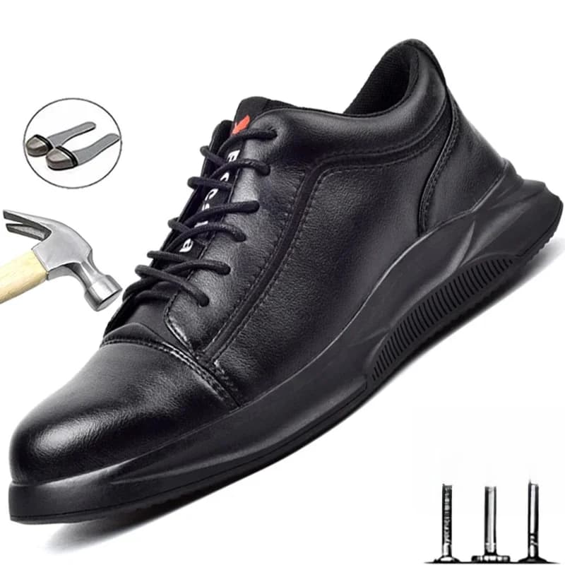 Chaussures de sécurité en cuir pour hommes, chaussures Parker en acier, anti-écrasement, anti-crevaison, chaussures de travail, imperméables, anti-brûlure, chaussures industrielles