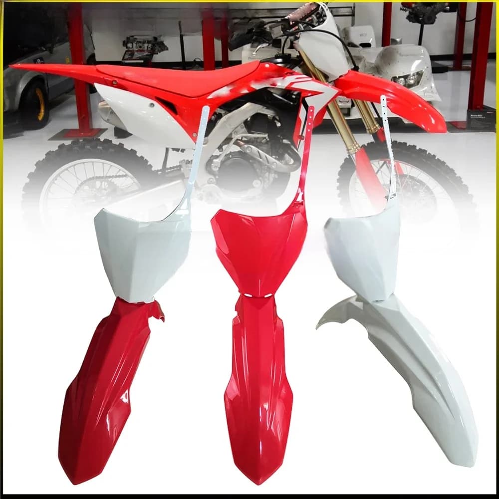 Pour Honda CRF 450 250 450R 450RX 250R 250RX 17-20 Dirt Bike Motocross couvercle en plastique carénage plaque d'immatriculation avant garde-boue garde-boue