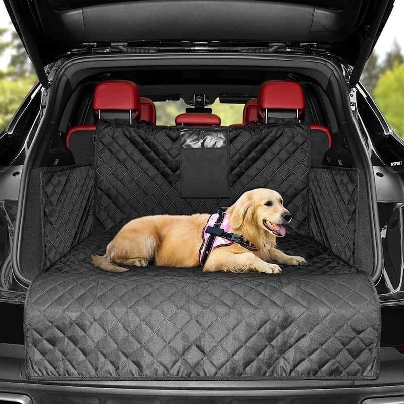 Benepaw Housse de siège de voiture pour chien, résistante à l'usure, pour coffre de SUV, imperméable, portable, durable, protège le véhicule, facile à installer