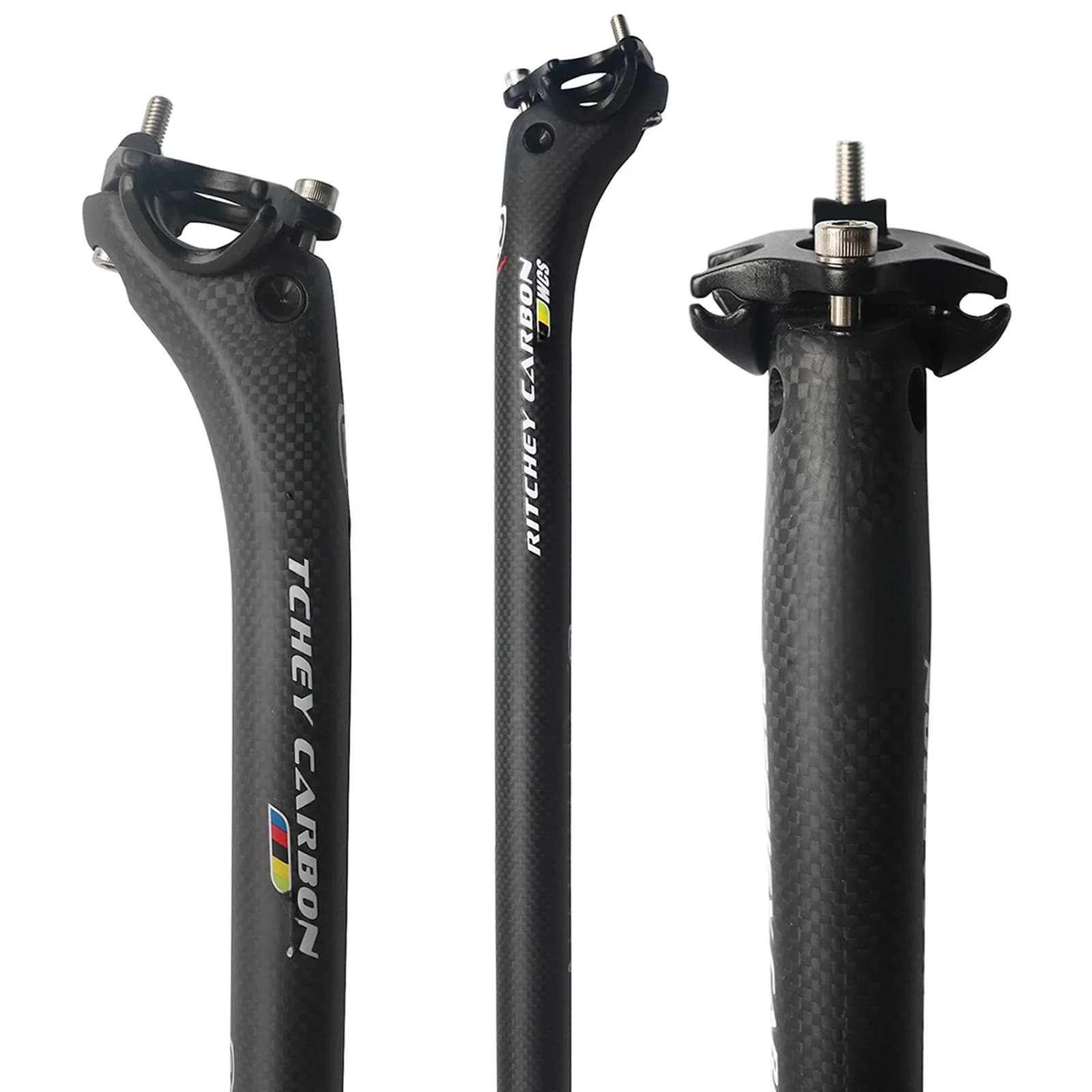 Tige de selle en Fiber de carbone, tube de siège léger, mat/brillant, 3k, 27.2/30.8/31.6mm, pour vtt et vélo de route, 400mm