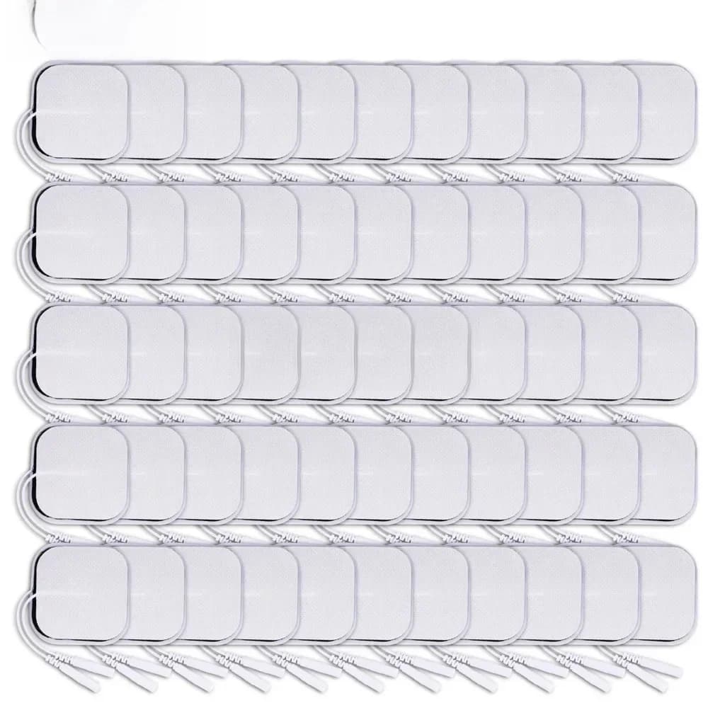 Électrodes de stimulateur musculaire 5x5cm 4x4cm, tampons de remplacement auto-adhésifs en tissu Non tissé pour Machine de massage numérique Tens