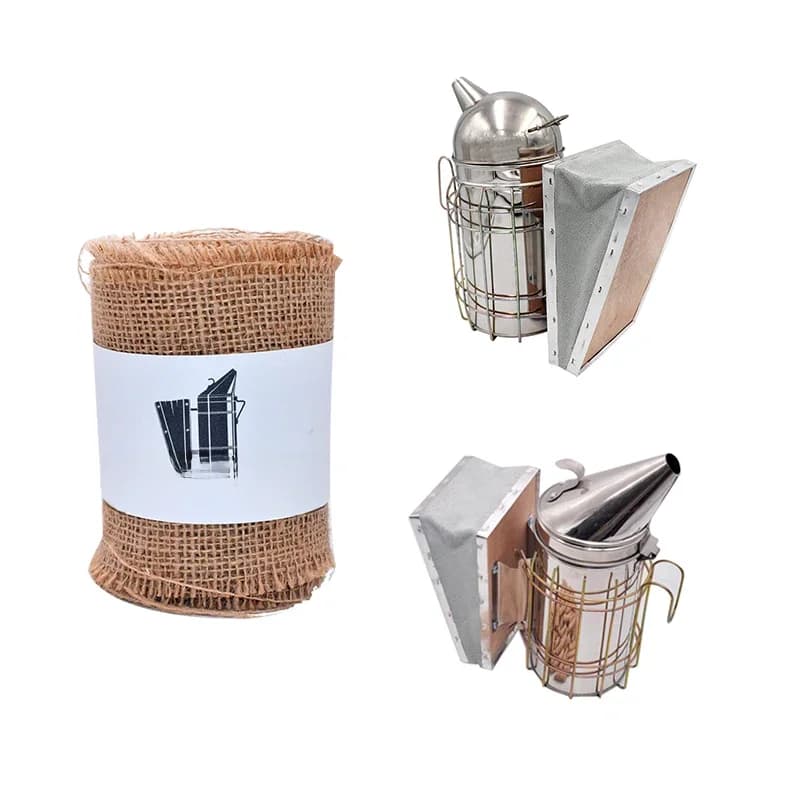 300CM/Rouleau de combustible en toile de jute pour fumigateur d'abeilles, fumigation apicole moins irritante