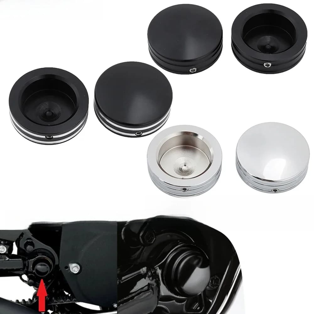 Kit de couvercle de boulon de Pivot de bras oscillant, couvercle de fourche plate arrière chromé noir CNC pour Harley Sportster XL 883 1200 quarante huit 2004 – 2013