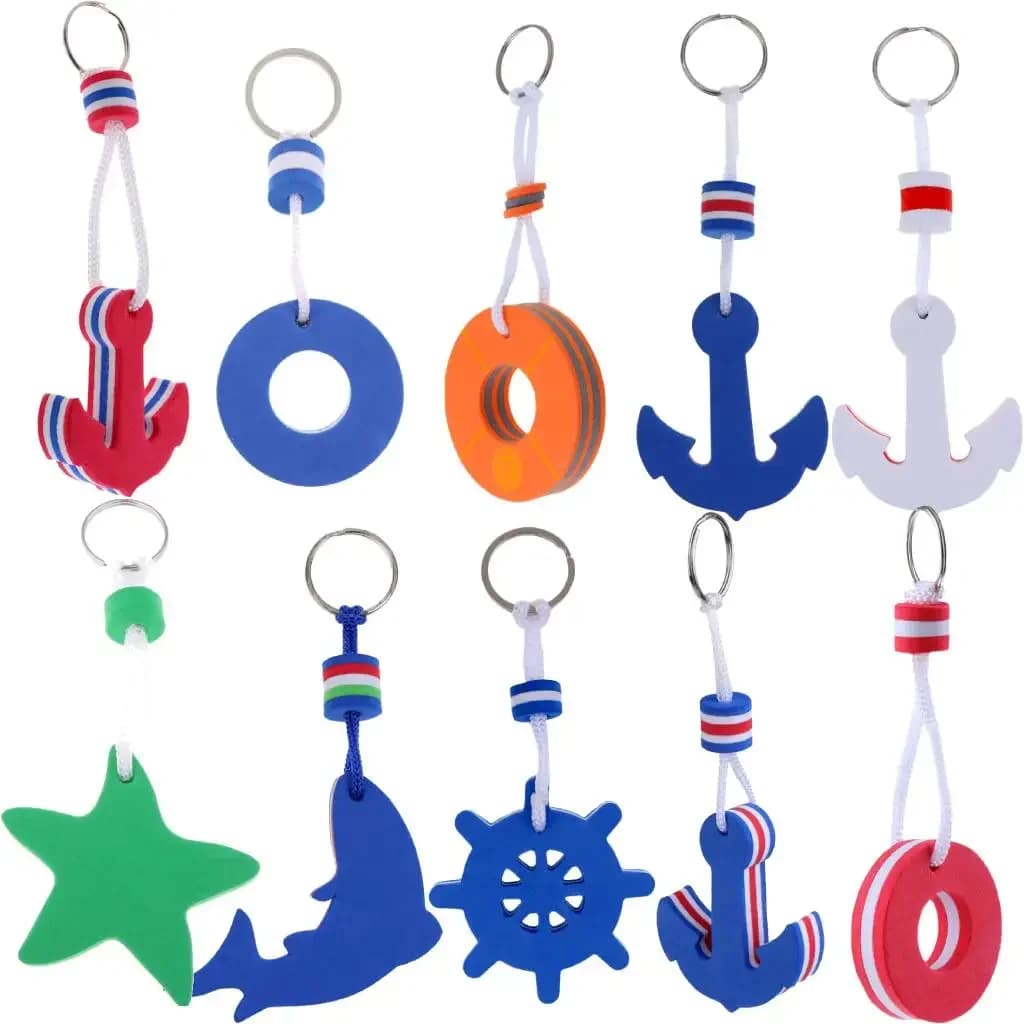 Porte-clés flottant pour bateau EVA, ancre flottante Marine, clés de Yacht, boucle, bateaux à rames, accessoire de Sport de natation