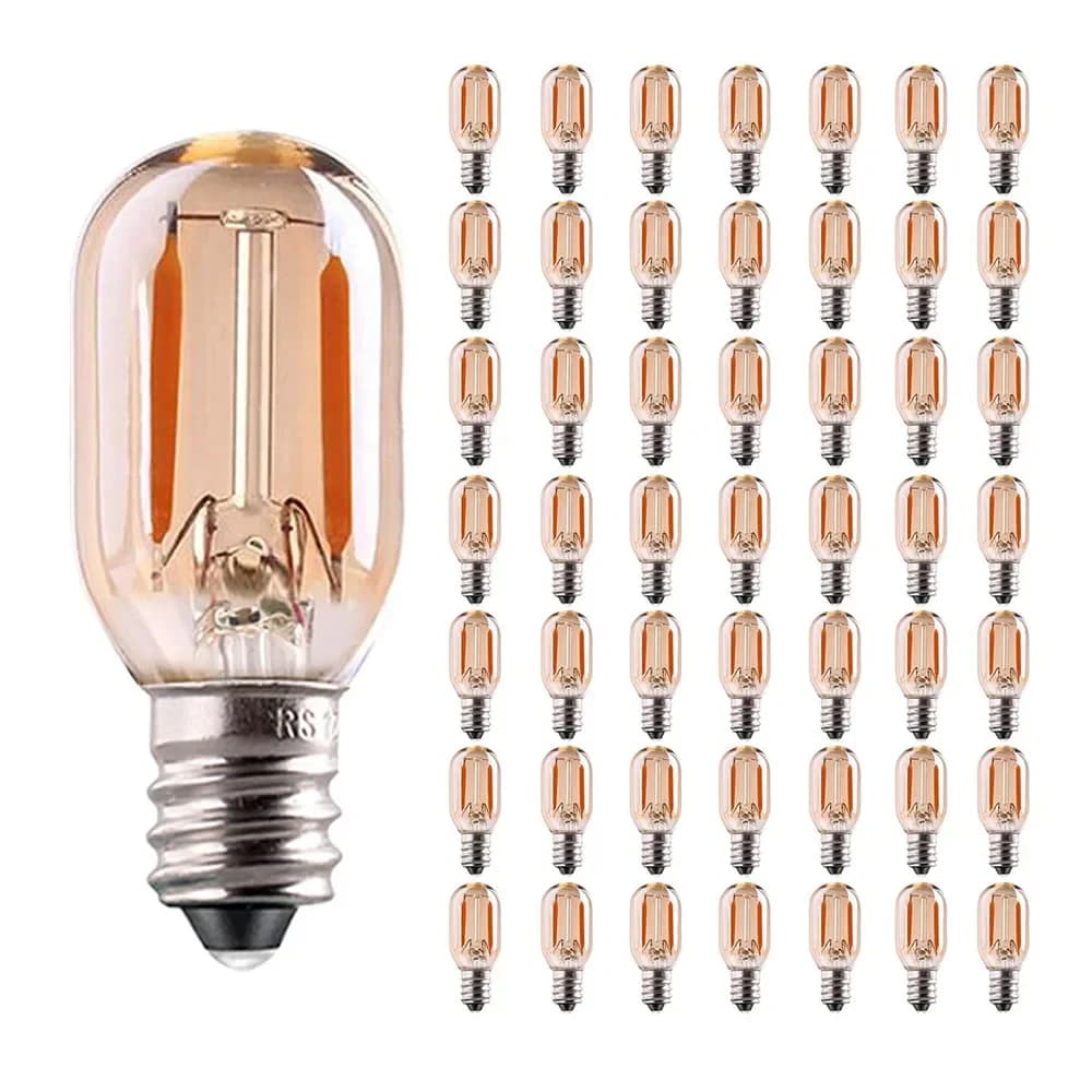 Lampes LED T22G à intensité variable 1W, ampoules de nuit vintage en verre ambré E12 E14, guirlandes lumineuses LED 220V 2200K pour lustre