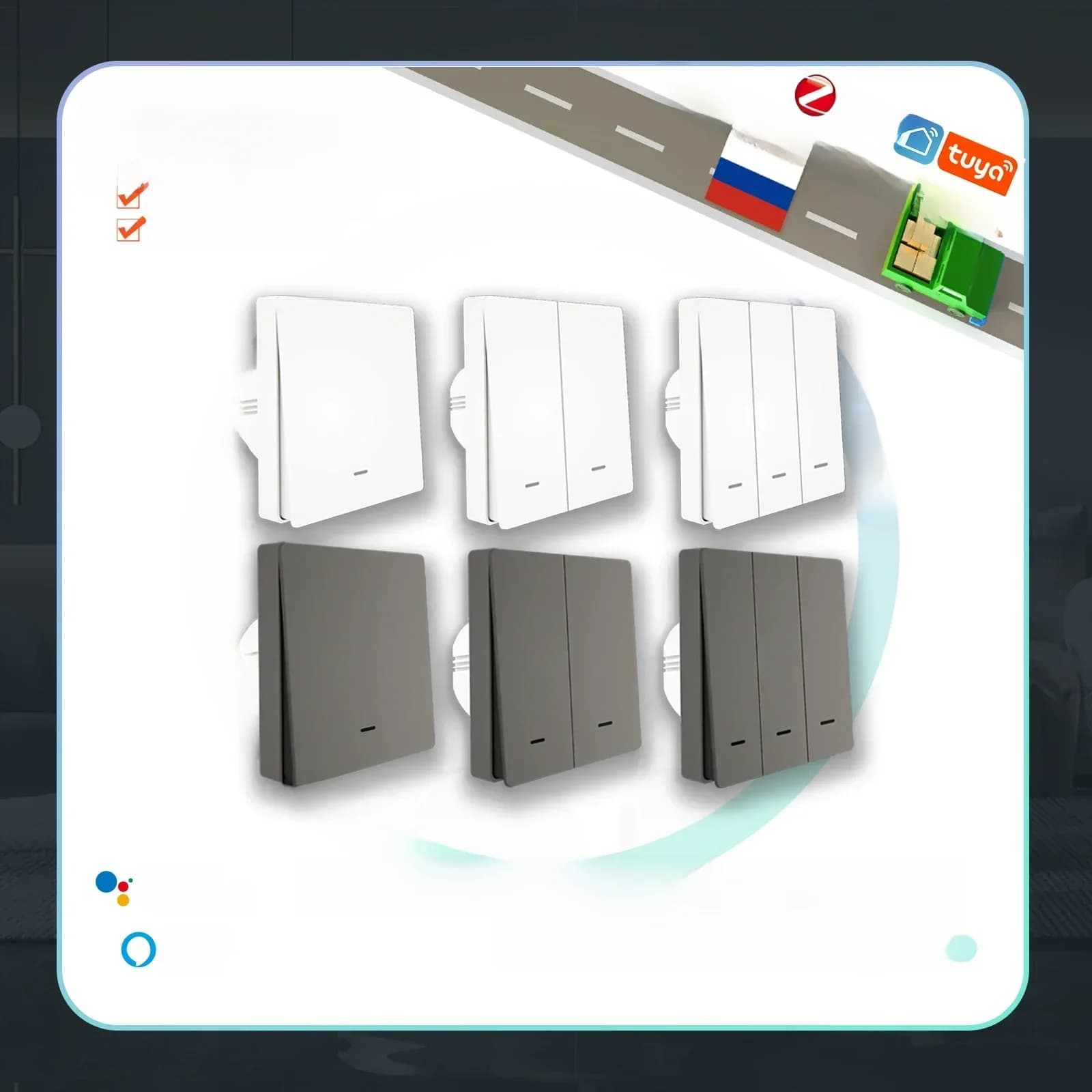 MOES Tuya ZigBee interrupteur d'éclairage intelligent pas de fil neutre aucun condensateur nécessaire vie intelligente 2/3 voies fonctionne avec Alexa Google Home 2mqtt