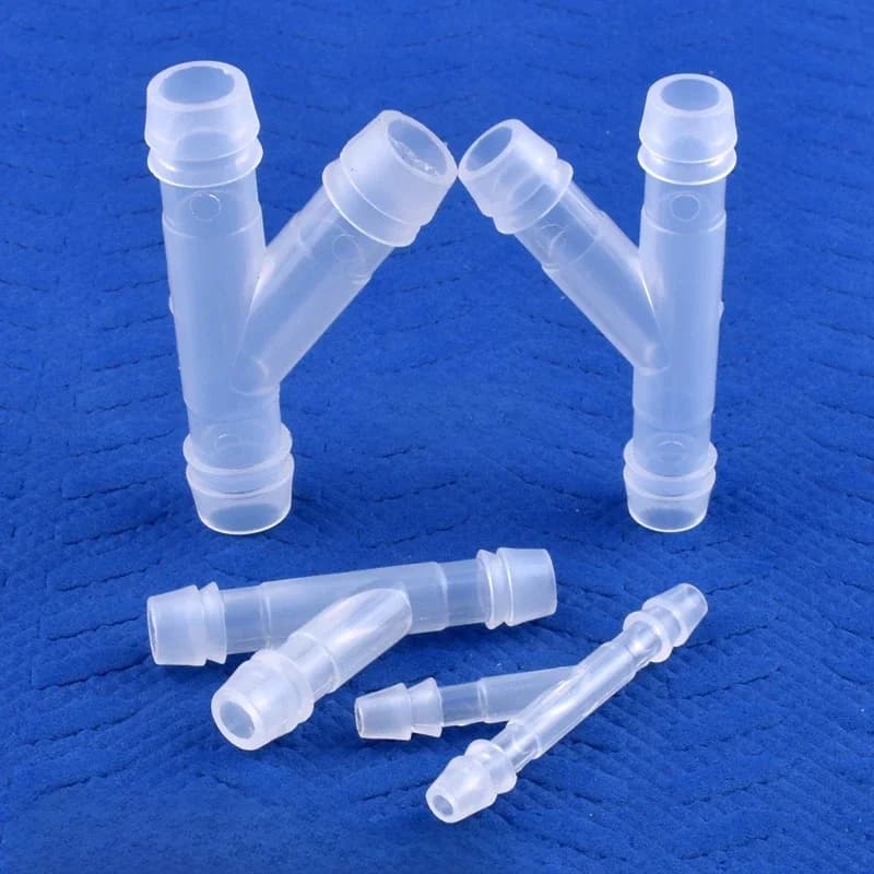 Connecteur en T Oblique de Type Y PP de qualité alimentaire, 5 à 200 pièces, 4 à 18mm, inverseur de gaz pour réservoir d'aquarium, pagode d'irrigation de jardin, Joint de tuyau à 3 voies