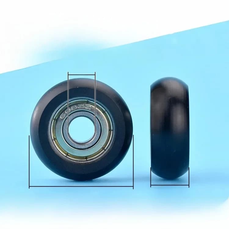 5 pièces 8x32x12mm roulement delrin POM enduit type rond poulie à rouleaux roue pour profil en aluminium guide poulie roulante roue
