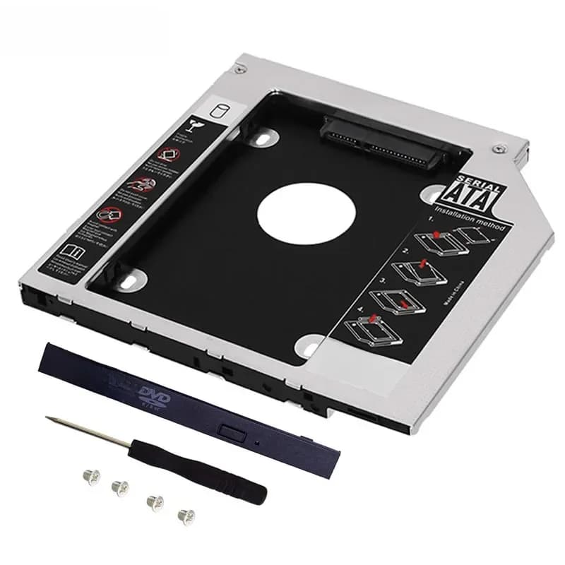 Optibay – caddie pour disque dur 9.5mm,12.7mm, 9mm, SATA 2.5 SSD, support DVD, adaptateur pour Macbook Pro, HP, Acer, ASUS, Dell