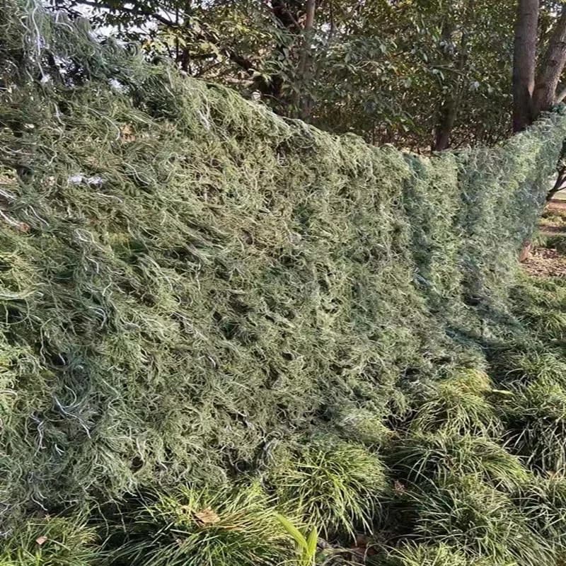 Costume Ghillie de Jungle de Camouflage, tricot fait à la main, 125x150cm, cape pour hommes et femmes, décoration d'exposition en filet de camouflage
