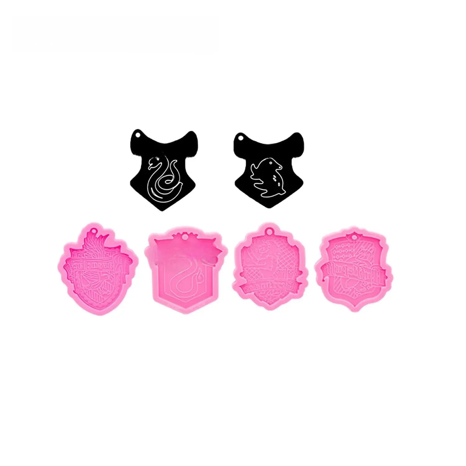 DY0085 bricolage dessin animé logo magique et garçon résine époxy moules silicone moule pour porte-clés bijoux fabrication accessoires outils