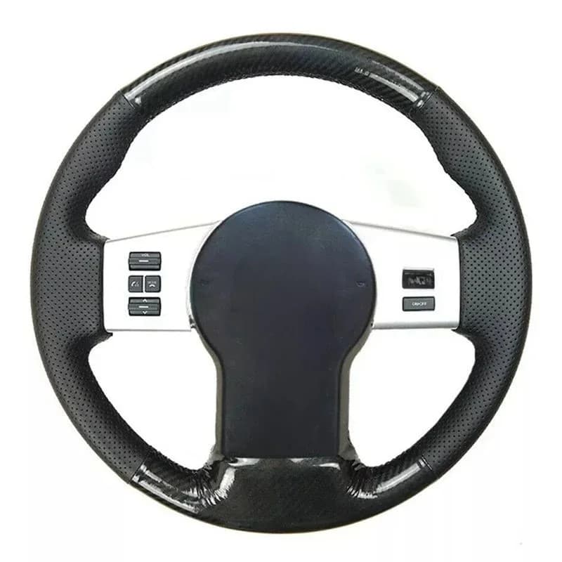 Juste de volant de voiture cousue à la main, fibre de carbone, daim noir doux, Nissan Xterra, Atofinder, Frontier