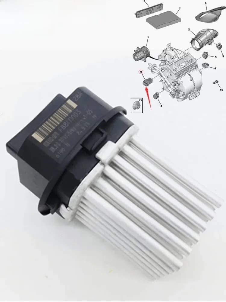Résistance de ventilateur soufflant 6441S7, module de contrôle de vitesse, cristaux en C3 C4 C5, KIT 307 308 407