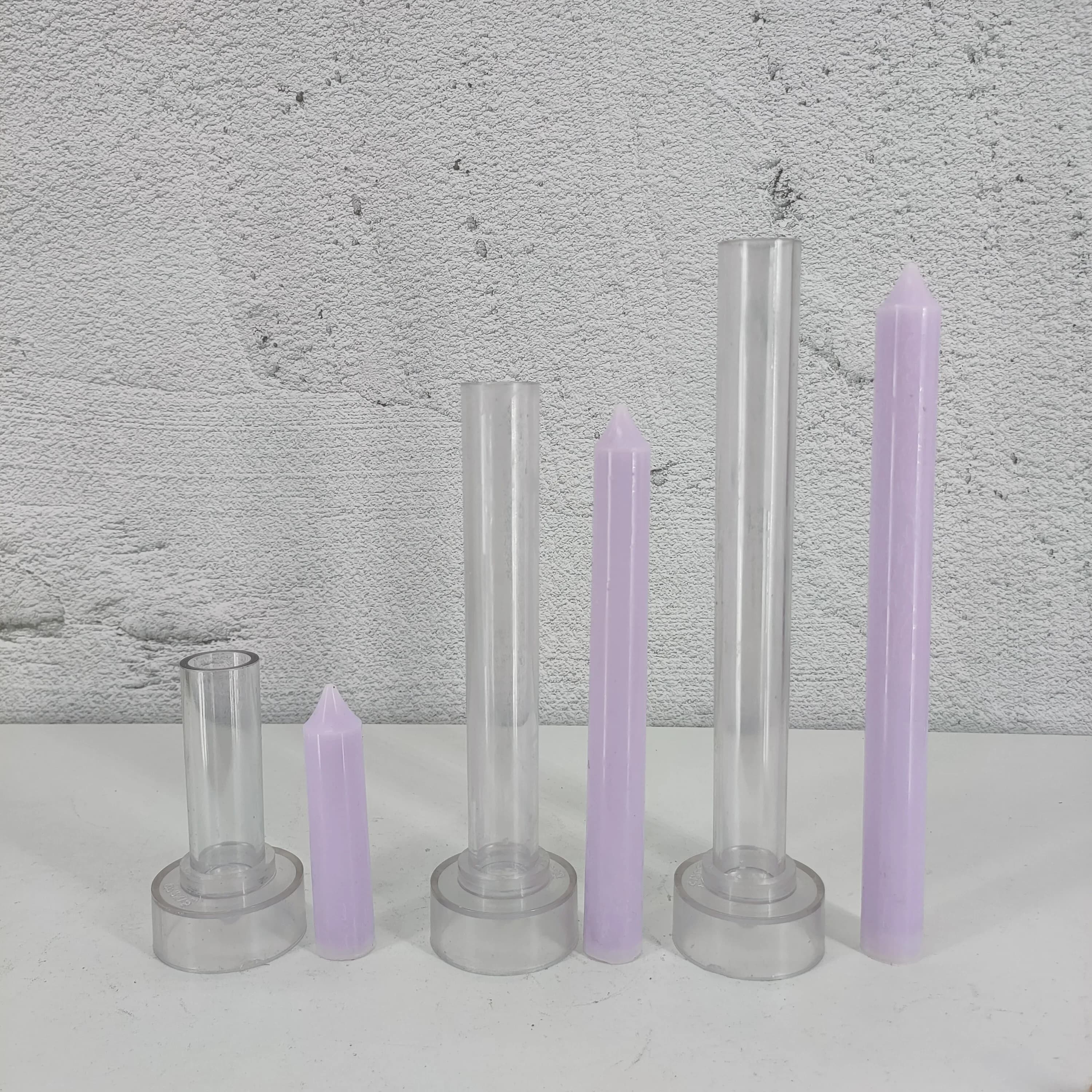 Moule à bougie en plastique à long poteau, fait à la main, créateurs d'artisanat de bricolage, fabrication de bougies