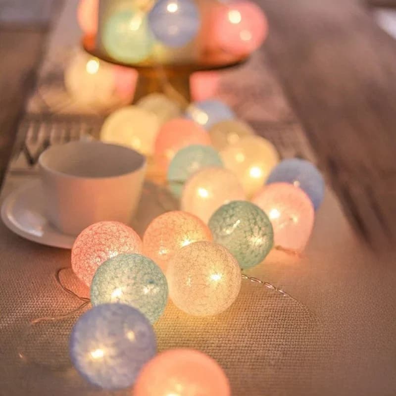 10/20/40 LED coton USB boules chaîne noël fée lumières nouveauté chaîne de lampe pour la maison en plein air guirlande décoration de fête de mariage