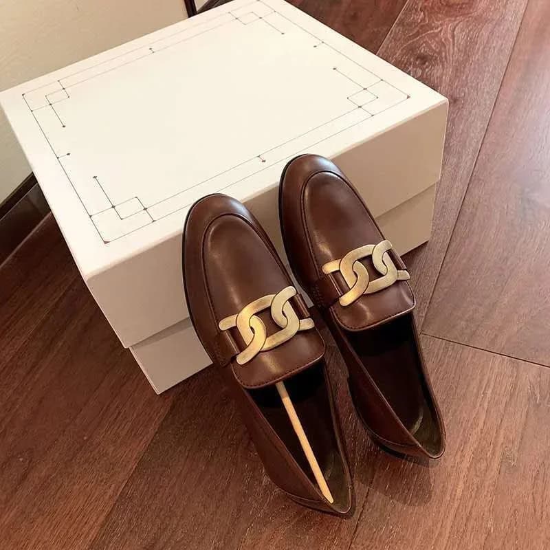 luxe femme mules femme chaussures femme 2021 mode femme chaussureComemore – mocassins à enfiler pour femmes, chaussures plates, noires, à la mode, style décontracté, bureau britannique, Oxford,