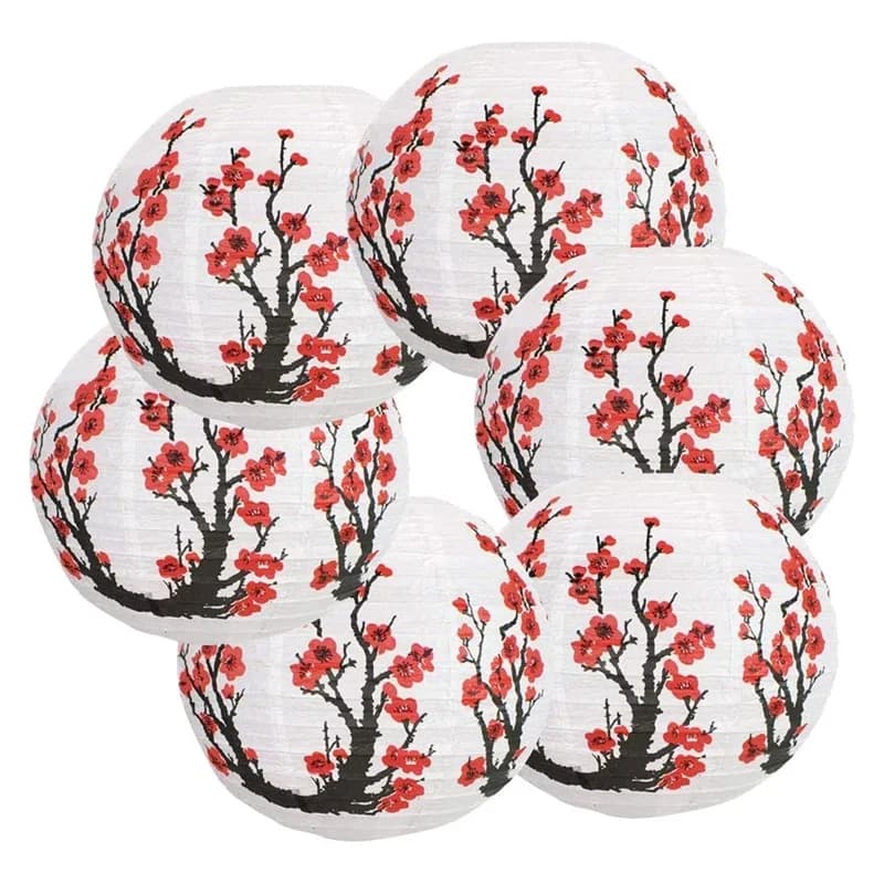 Lanterne Ronde en Papier Rouge de 12 Pouces pour Salle de Bain, Paquet de 5/6, Lampe Alberoise Japonaise pour la Maison, Décoration de ixde Mariage