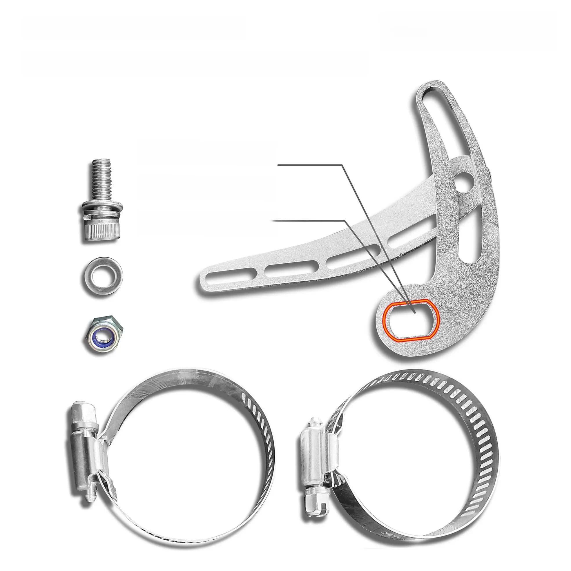 Bras de couple à visser pour moteur de moyeu de vélo électrique, acier inoxydable, 10*12, 10*14, support de moteur, pièce de vélo électrique