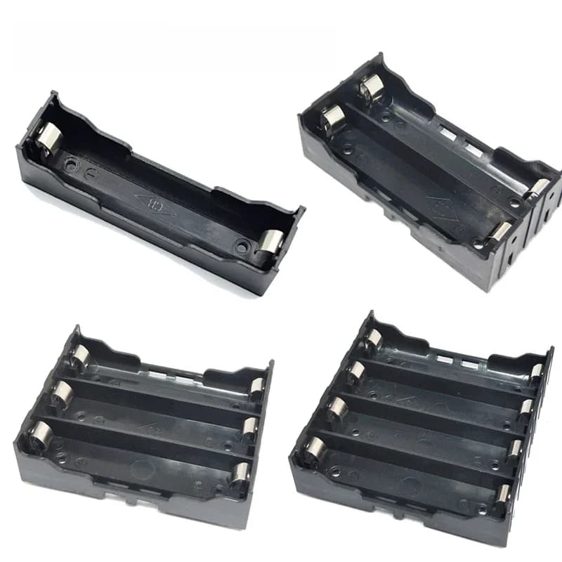Boîtier de rangement pour batterie portable ABS 18650, boîtier de rangement pour piles 1x2x3x4x18650, 1 2 3 4 fentes